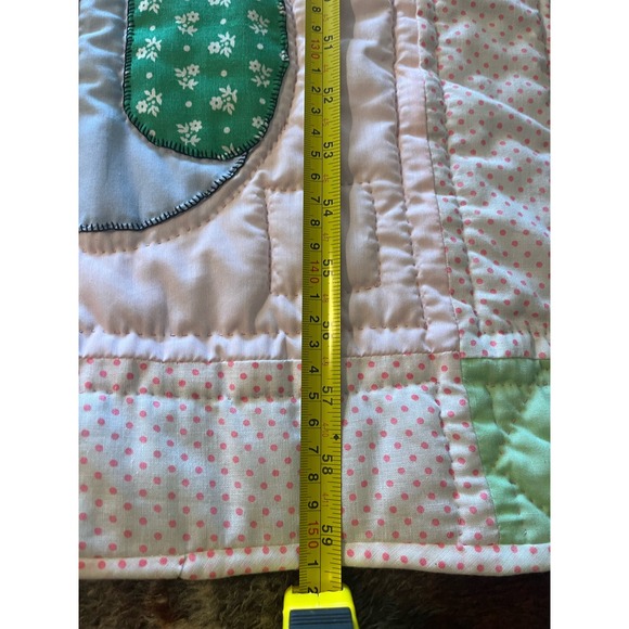 Handmade Vintage adorable Ladybug patchwork Quilt - Picture 5 of 15